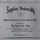 Shyne's President's List Honors Certificate for August 2011