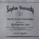 Shyne's Dean's List Honors Certificate for December 2010