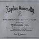 Shyne's President's List Honors Certificate for October 2011