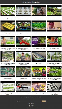A video gallery of Hydroponics videos
