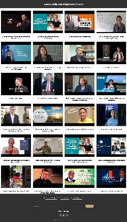 A video gallery of Leadership Development videos