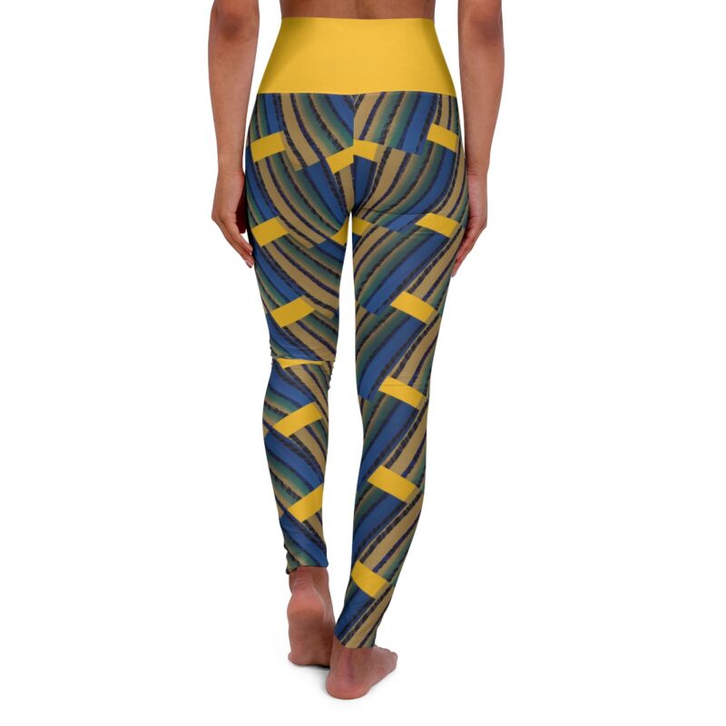 BOB Bow Colored Slatted High Waisted Leggings in Slick Yellow - Image 2