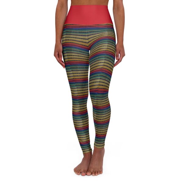 BOB Bow Colored High Waisted Leggings in Slick Dark Red