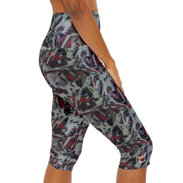 BOB Grey Abstract Capri Leggings