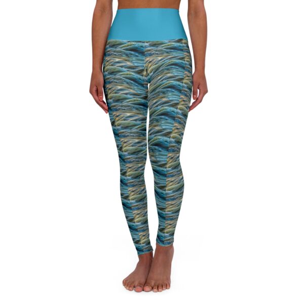 BOB Don't Get It Twisted High Waisted Leggings in Slick Turquoise