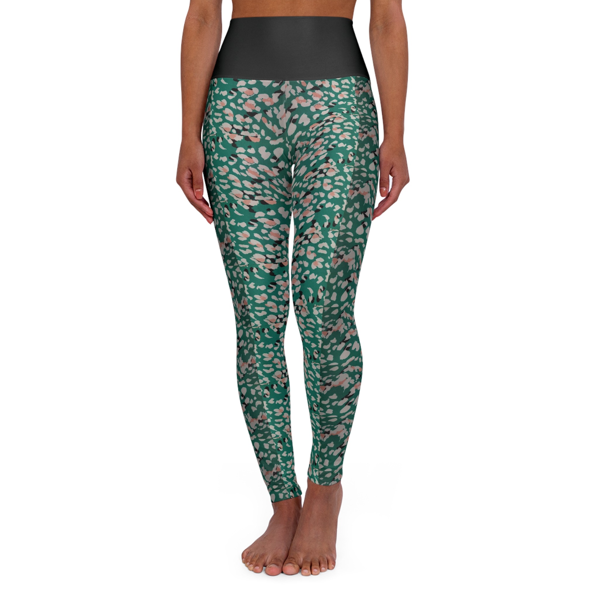 spinkted mint high waisted leggings
