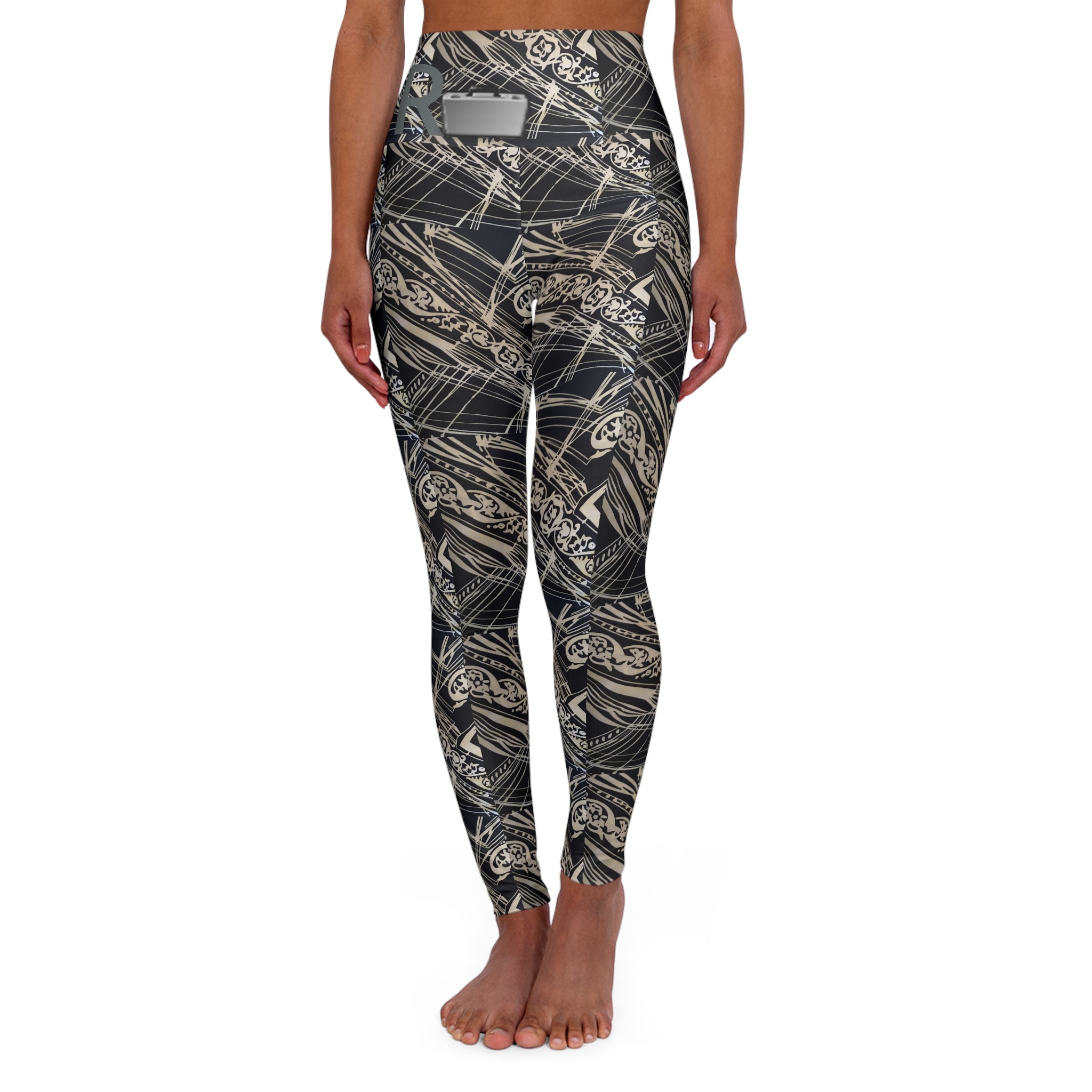 rear view high waisted leggings