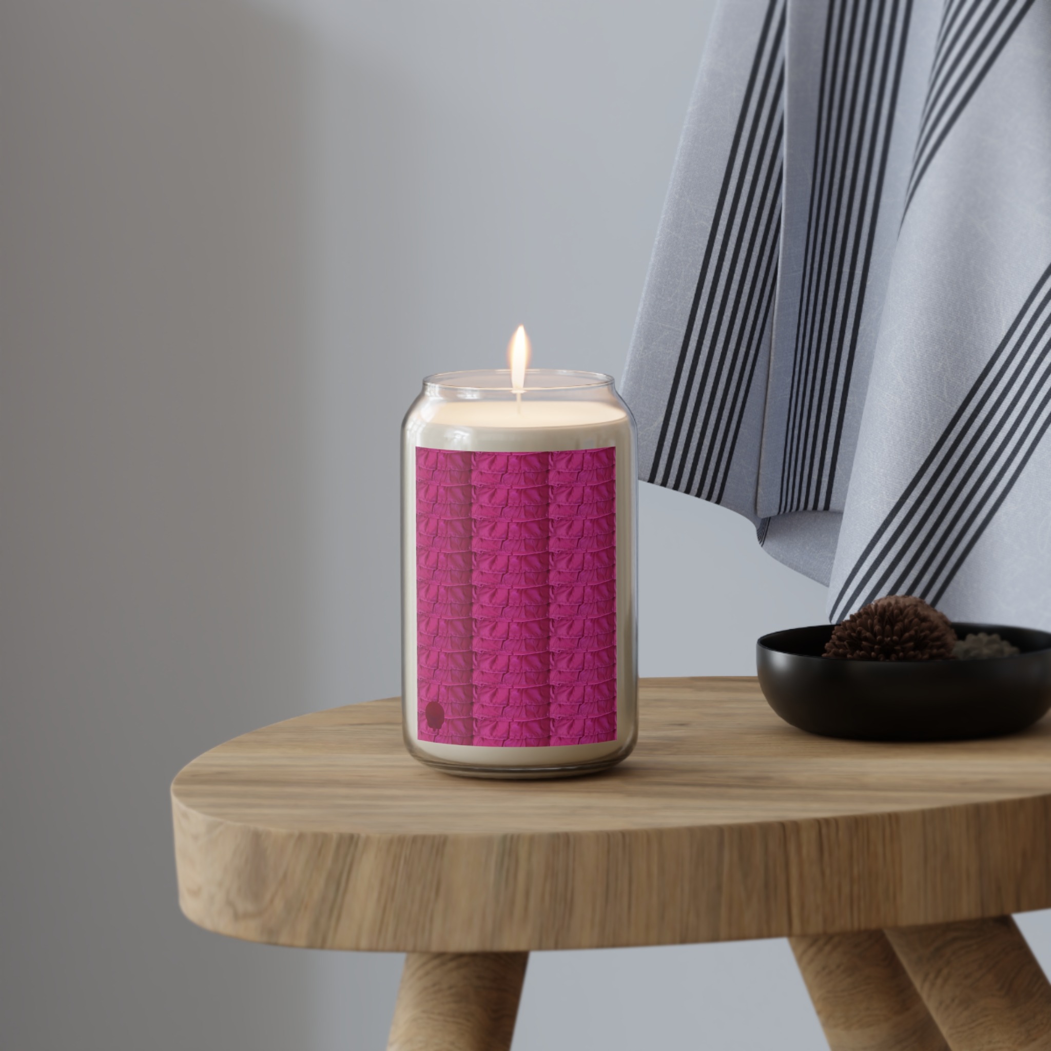 pink caterpillar scented candle - Image 2