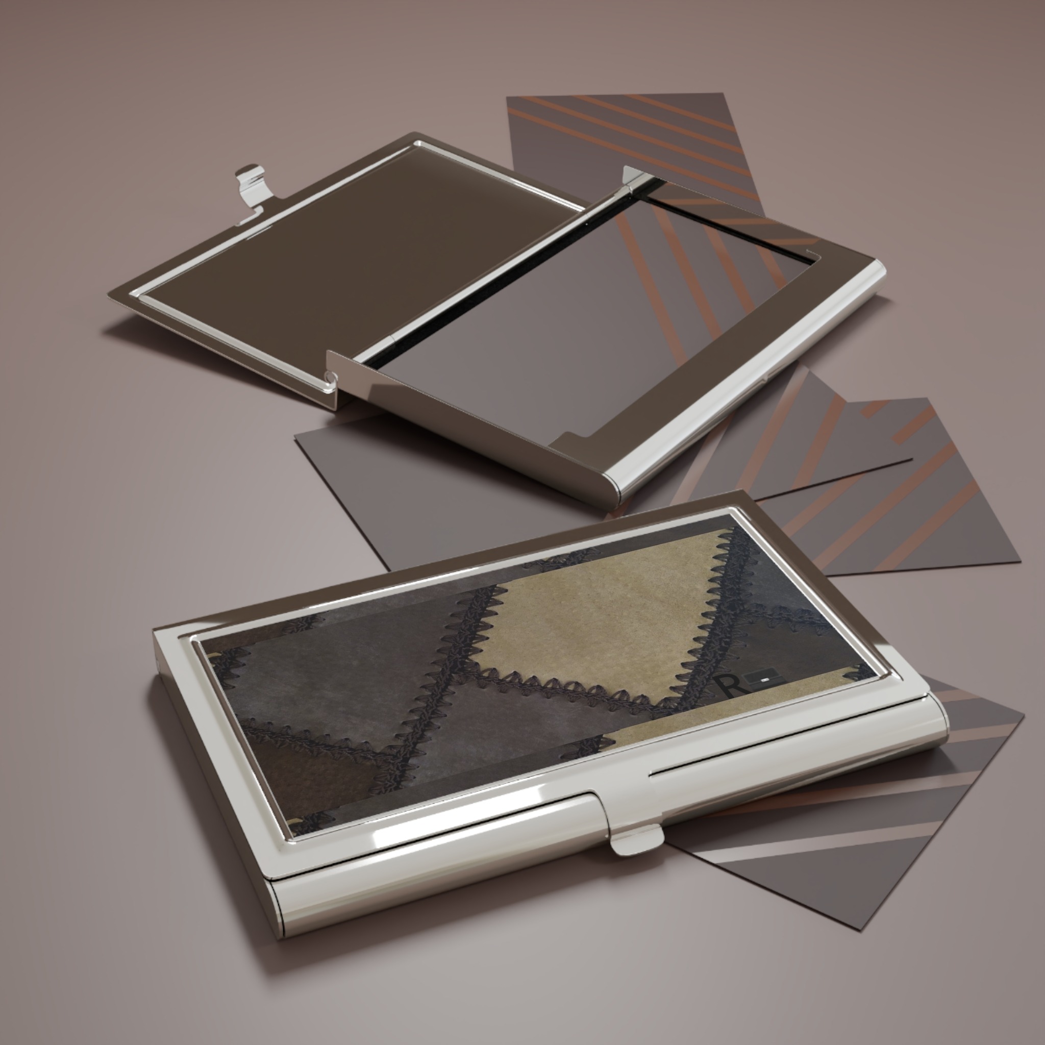 patchwork business card holder