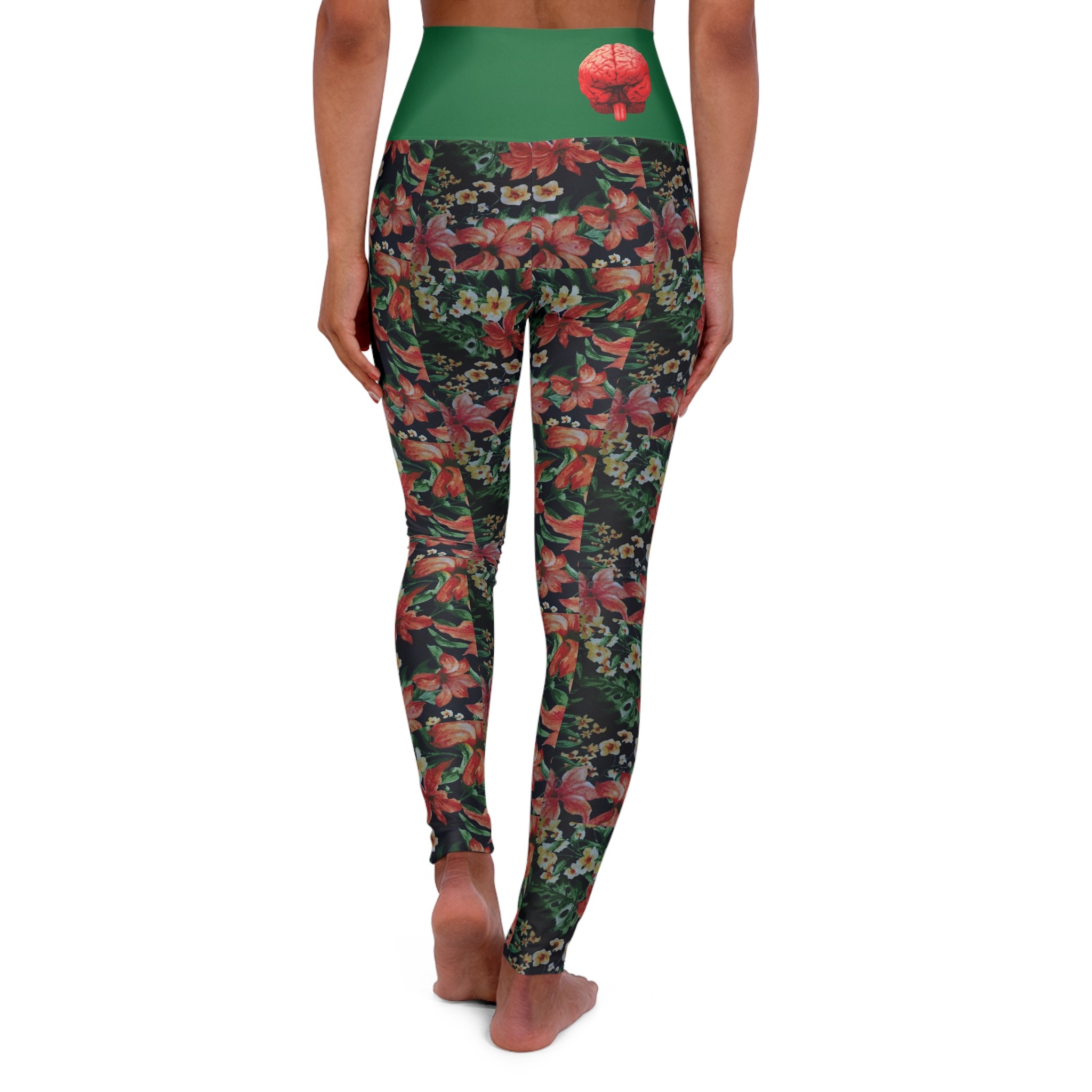 peach petals high waisted leggings - Image 2