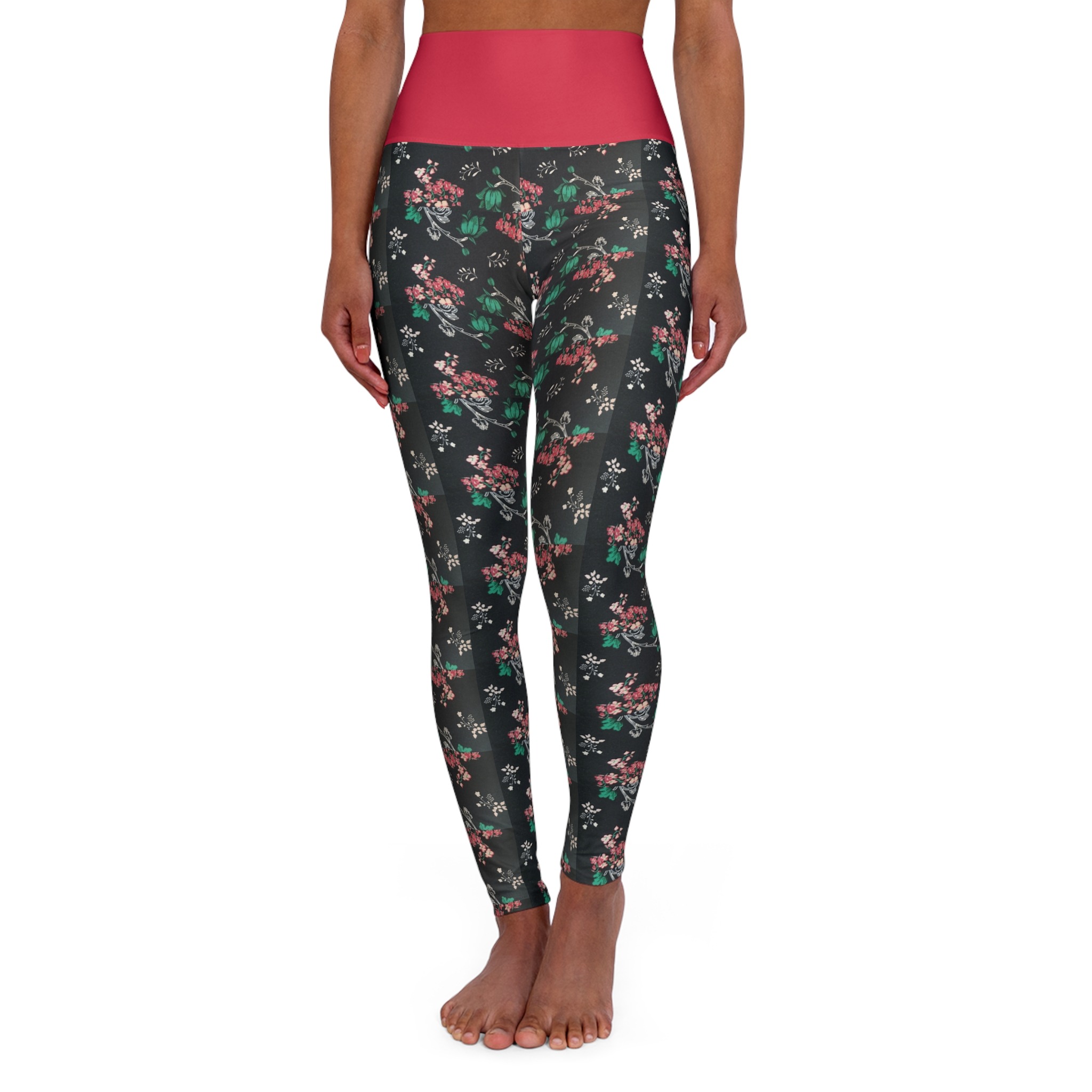 cash flower high waisted leggings