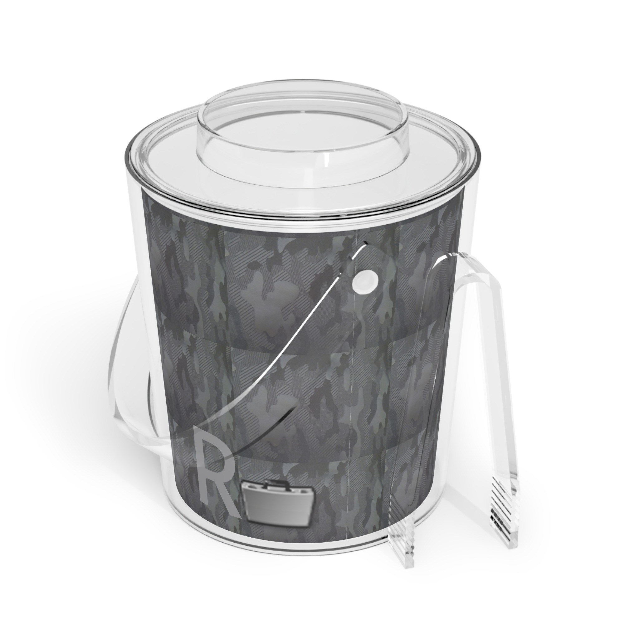 liquid camo ice bucket with tongs - Image 2