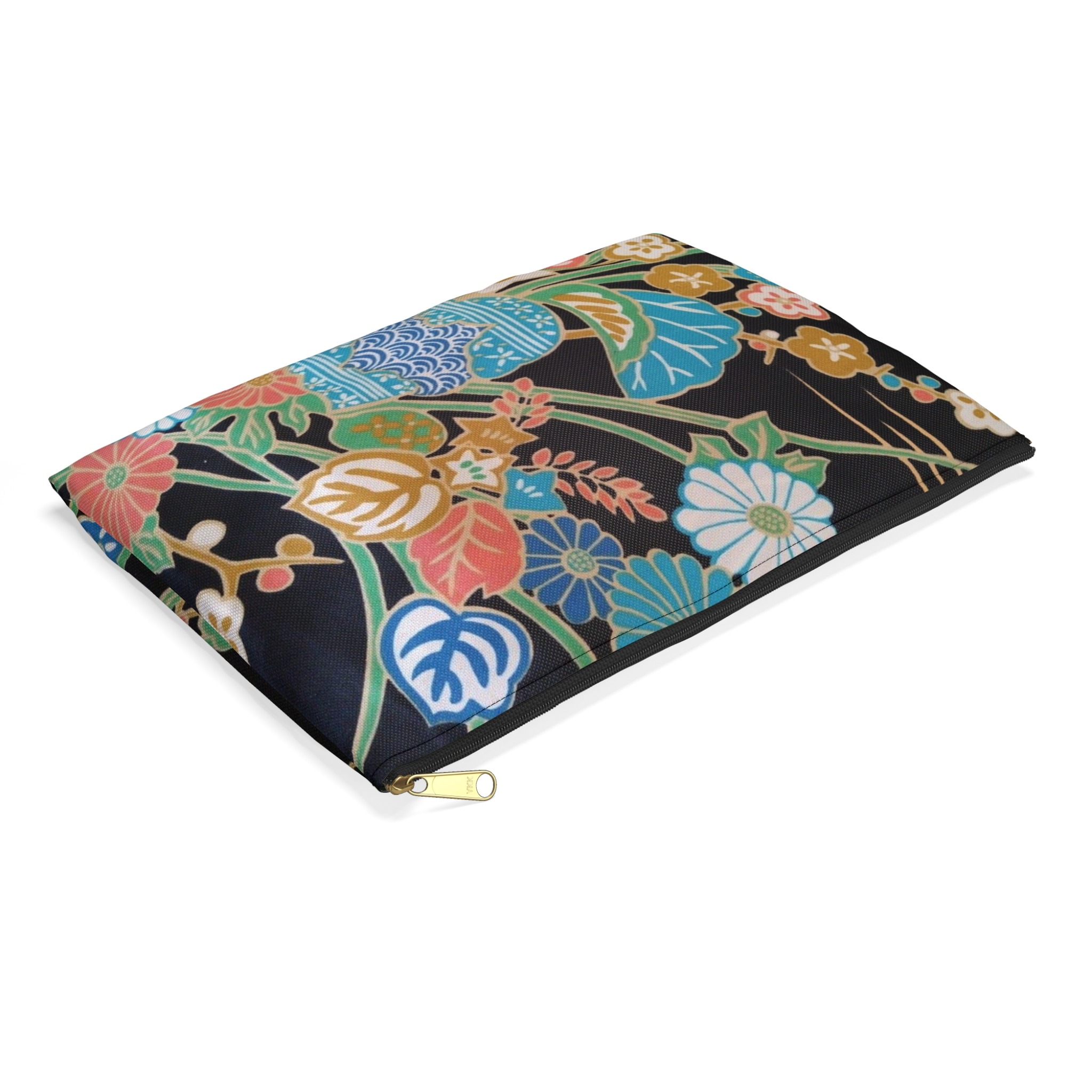 kimono flat accessory pouch — japanese inspired cosmetic bag & tool organizer - Image 3