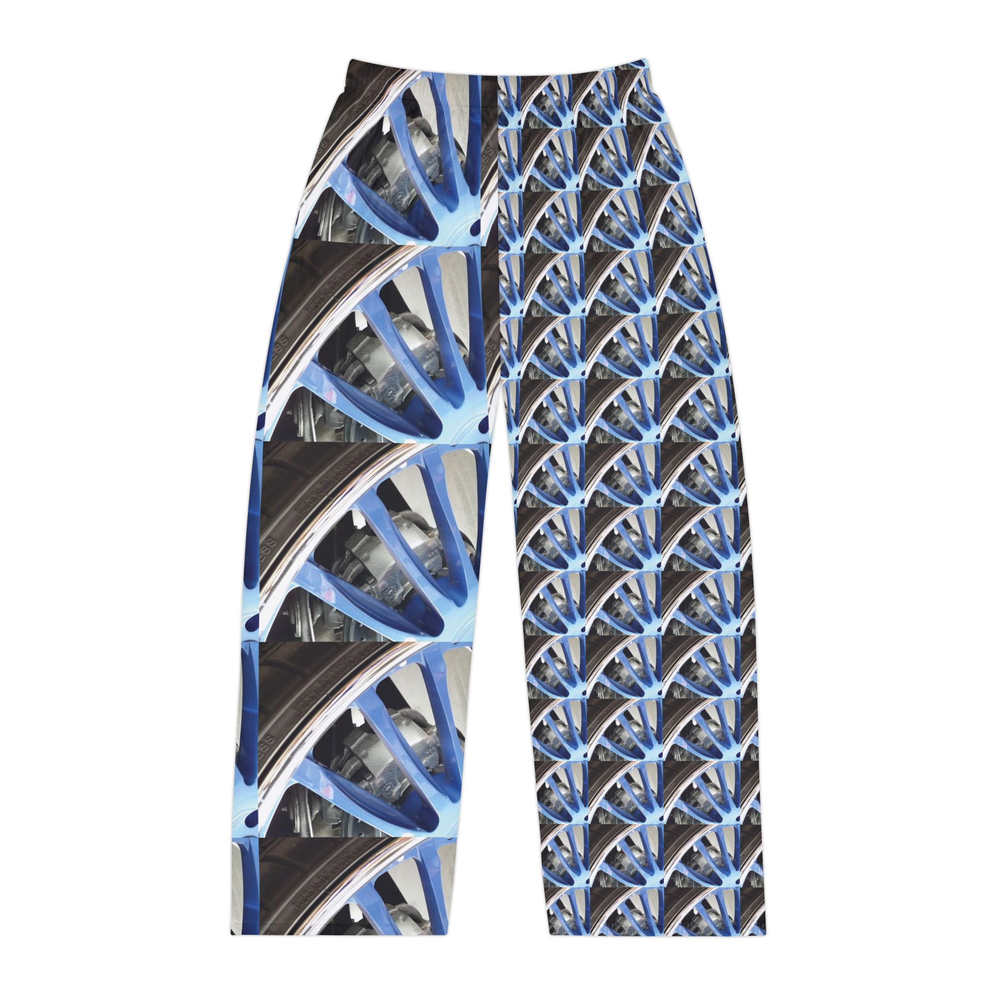 men's beau blue big wheel pajama pants — automotive alloy lounge pants