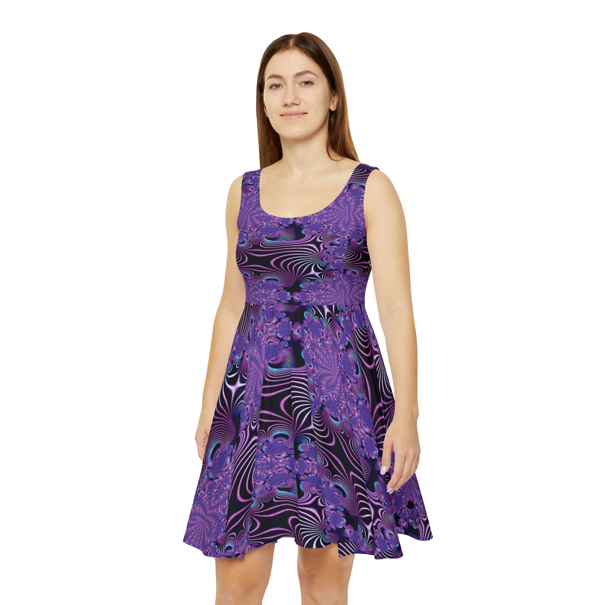 cosmic swirl skater dress