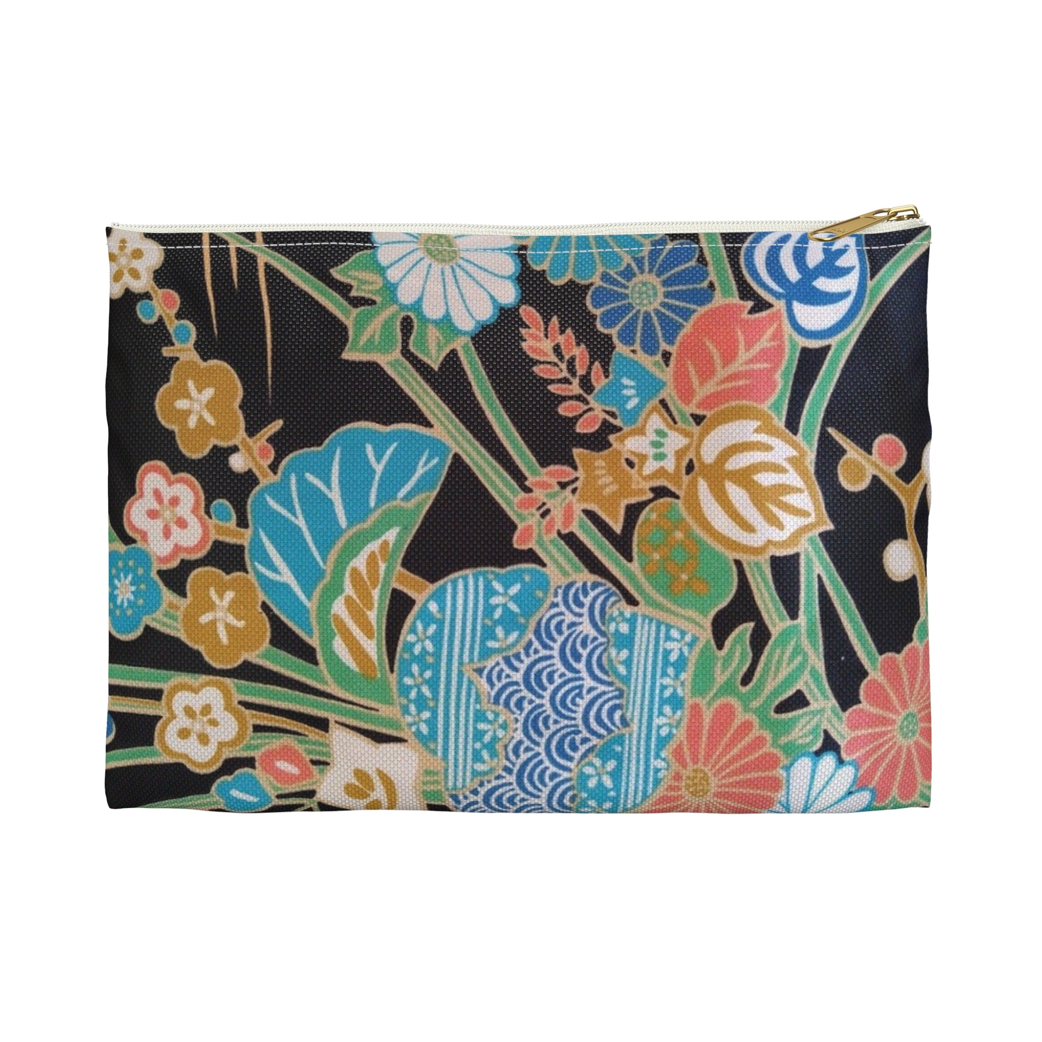 kimono flat accessory pouch — japanese inspired cosmetic bag & tool organizer - Image 13
