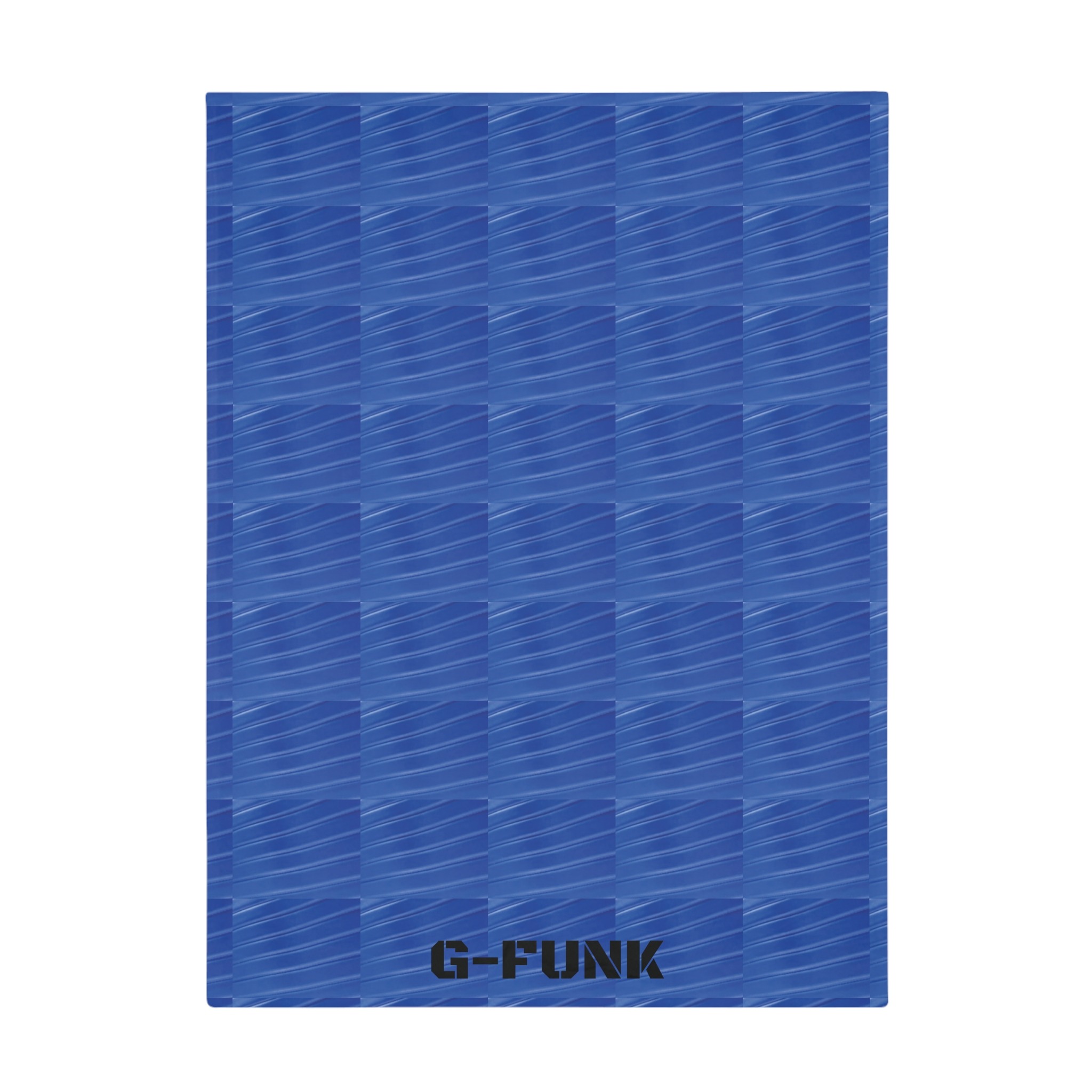 beau blue geometric plush fleece blanket - Image 9