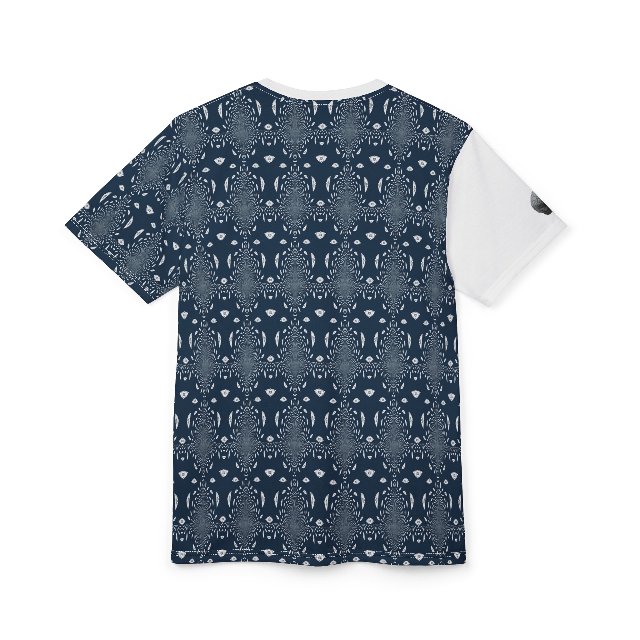 navy kaleidoscope cut & sew t-shirt - Image 2