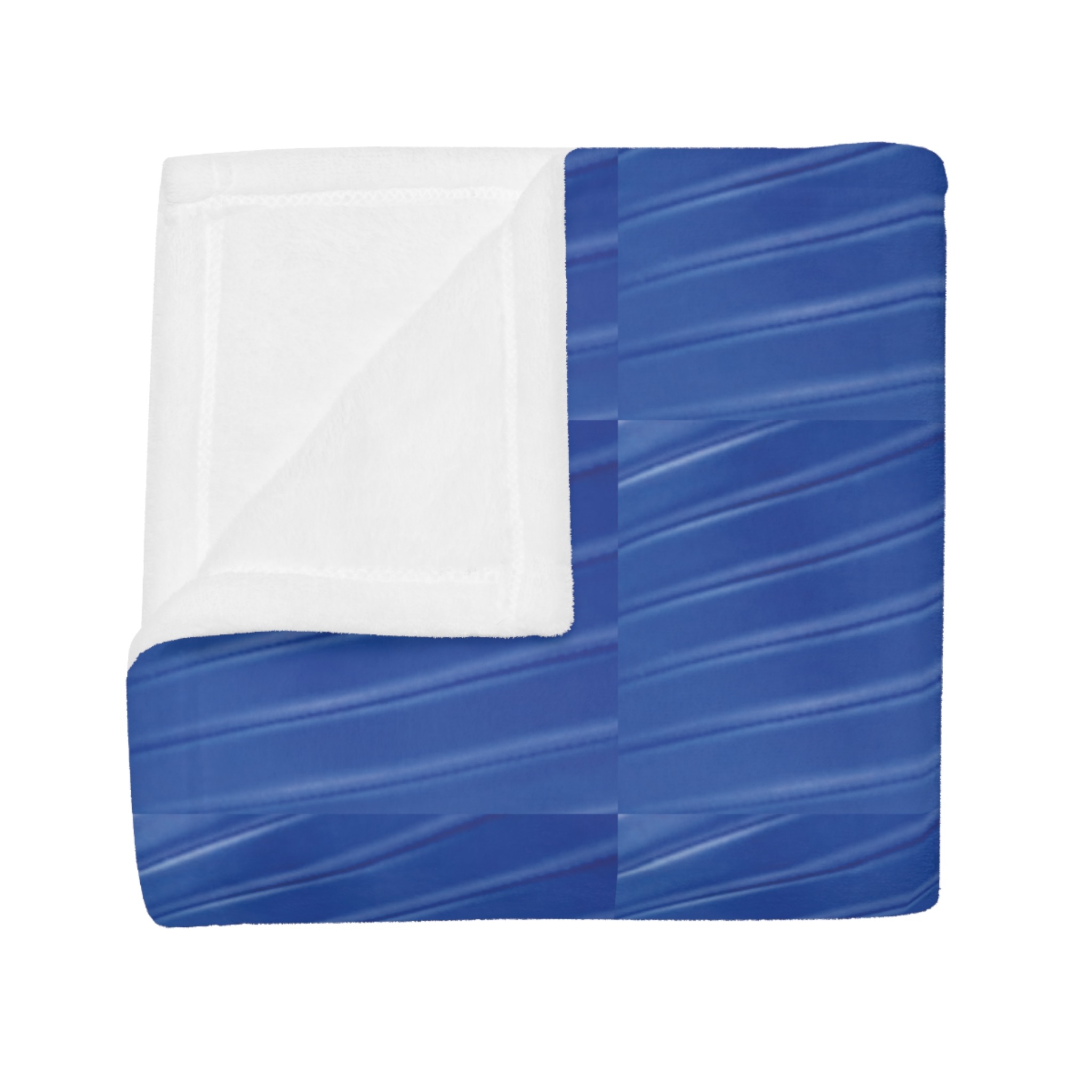 beau blue geometric plush fleece blanket - Image 3
