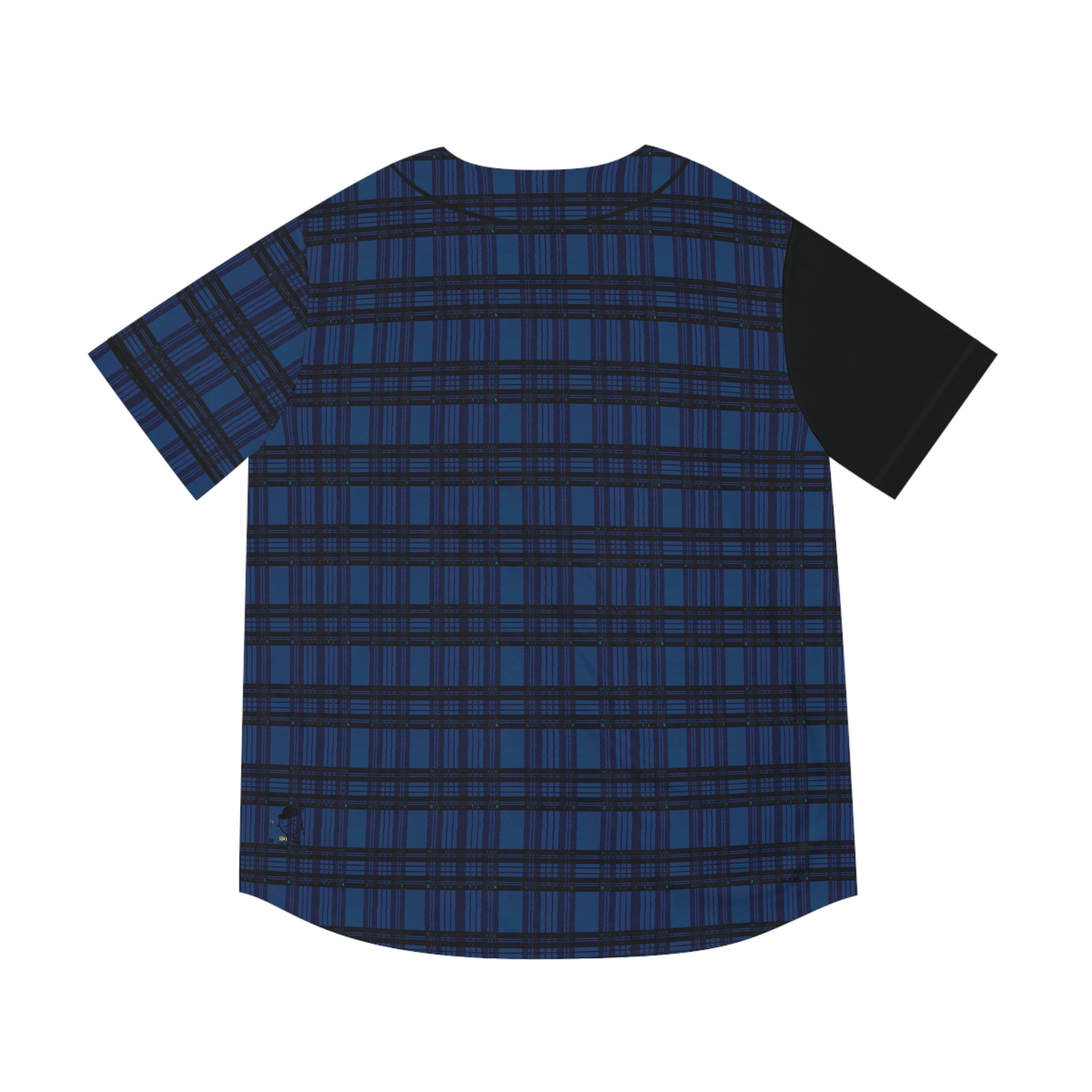 tartan blue plaid baseball jersey - Image 6