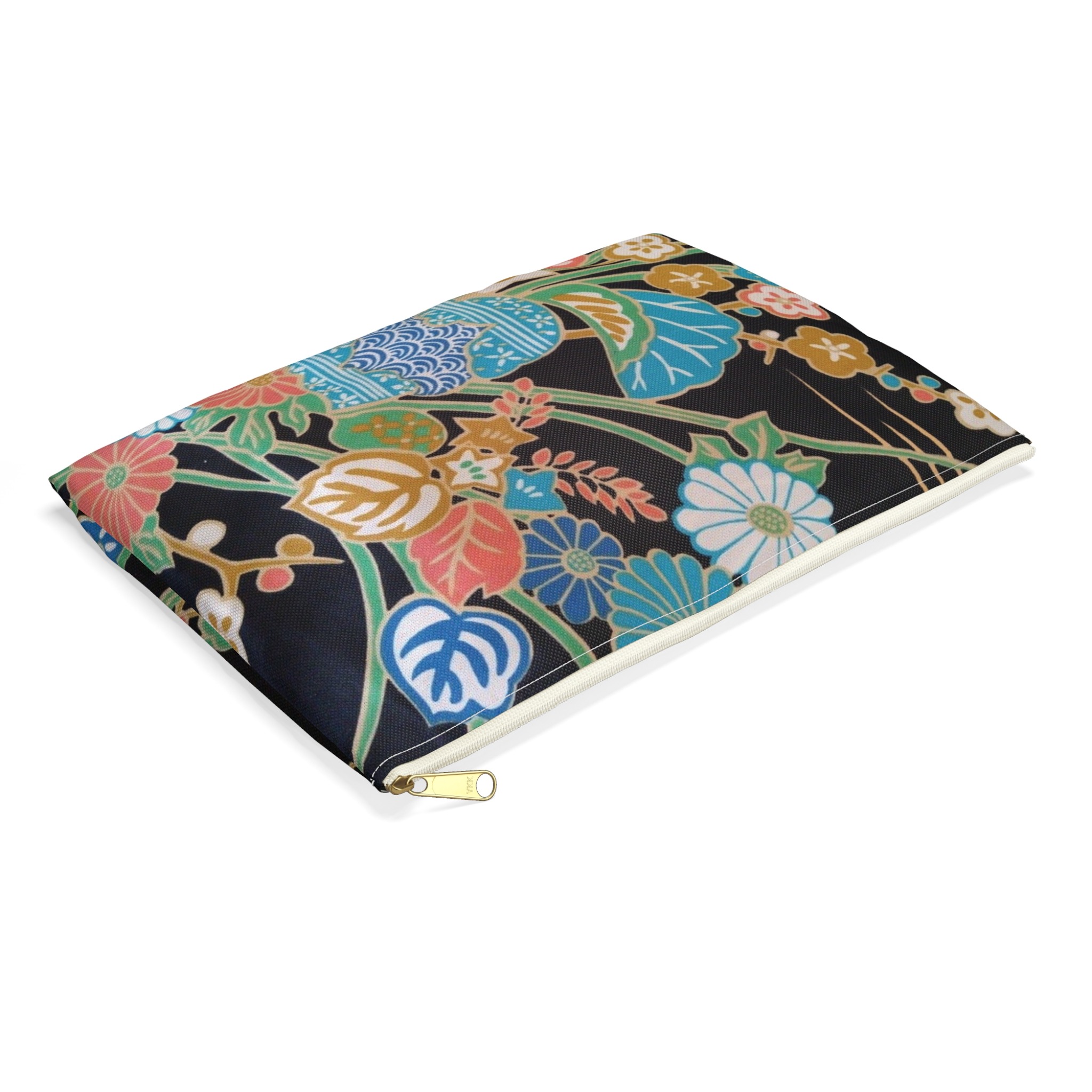 kimono flat accessory pouch — japanese inspired cosmetic bag & tool organizer - Image 7