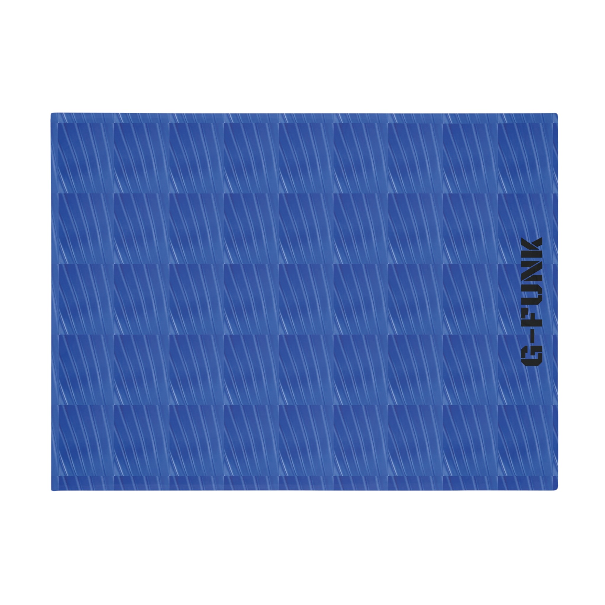beau blue geometric plush fleece blanket - Image 10