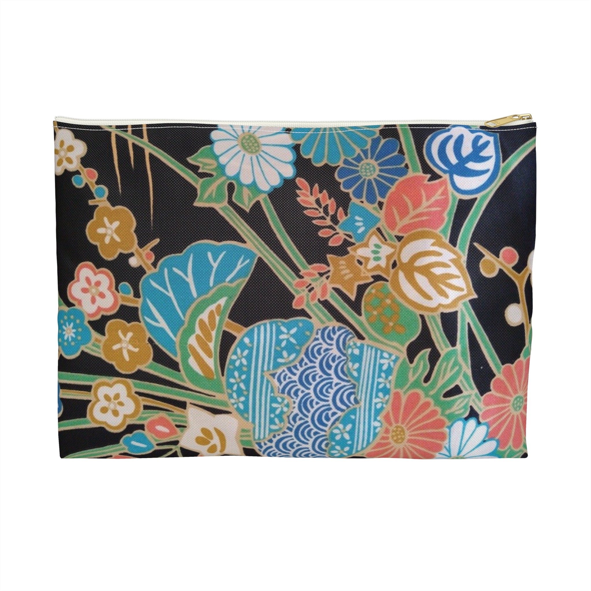 kimono flat accessory pouch — japanese inspired cosmetic bag & tool organizer - Image 5