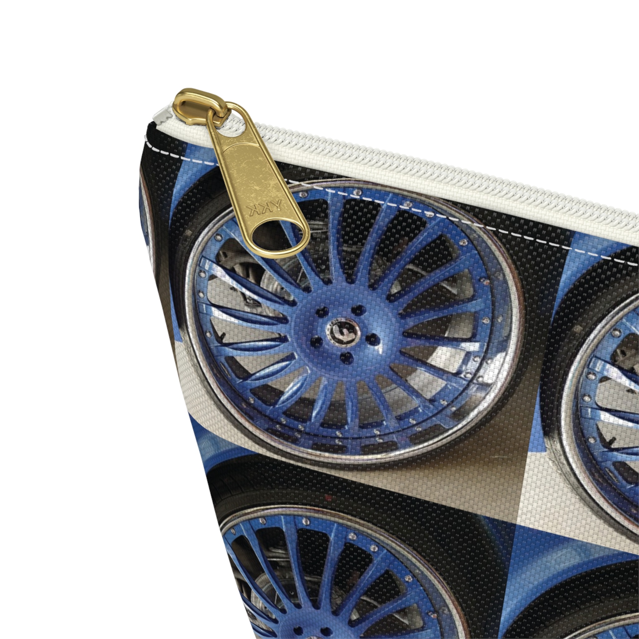 beau blue big wheel makeup & tool organizer — g-body alloy inspired t-bottom accessory pouch - Image 24