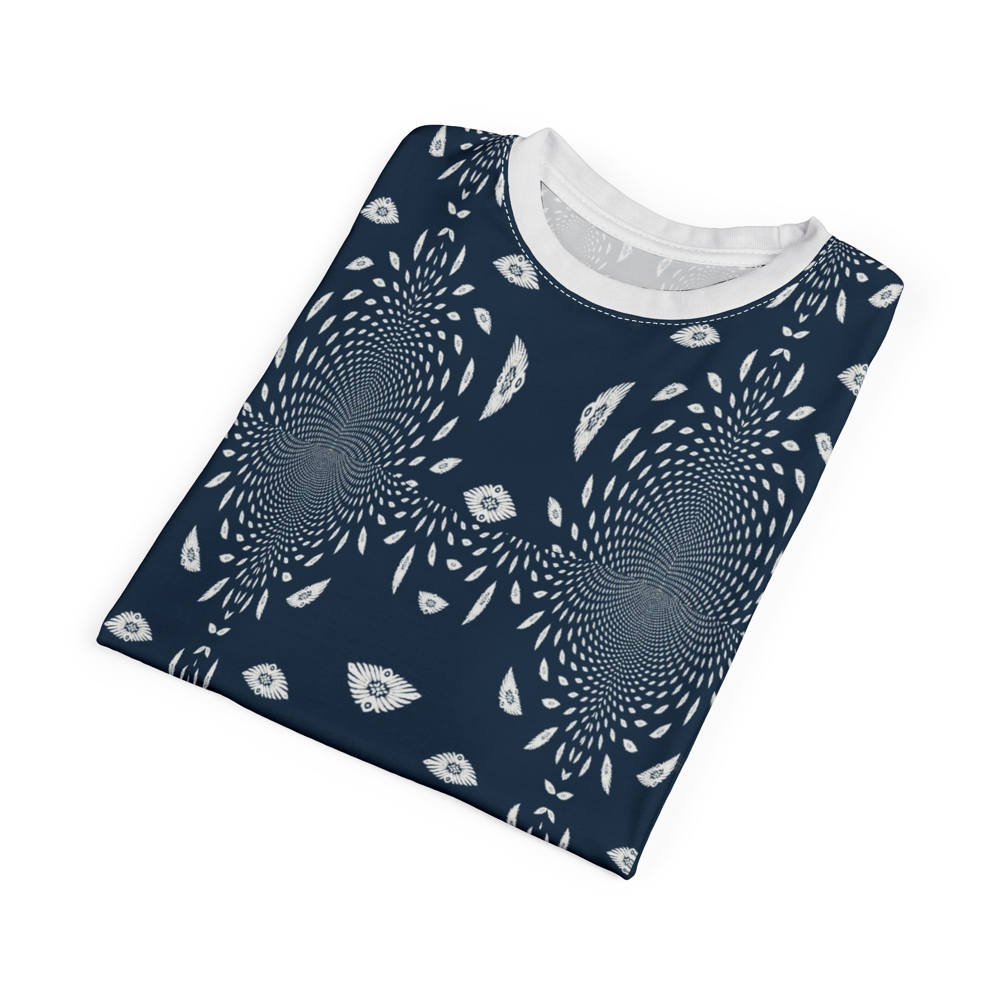 navy kaleidoscope cut & sew t-shirt - Image 6