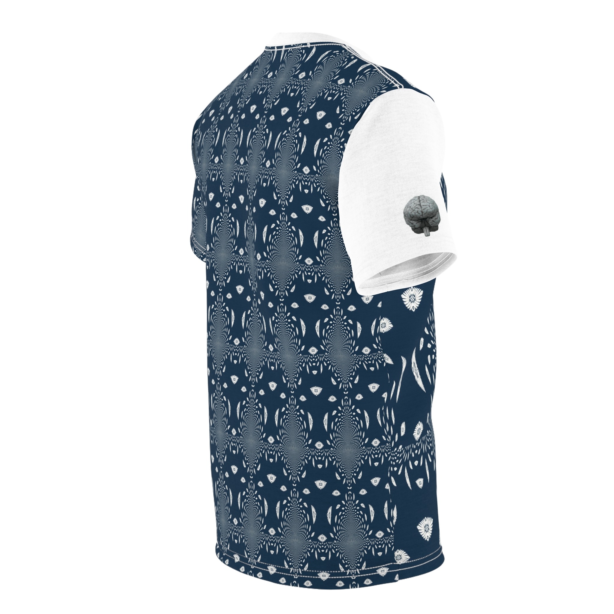 navy kaleidoscope cut & sew t-shirt - Image 4