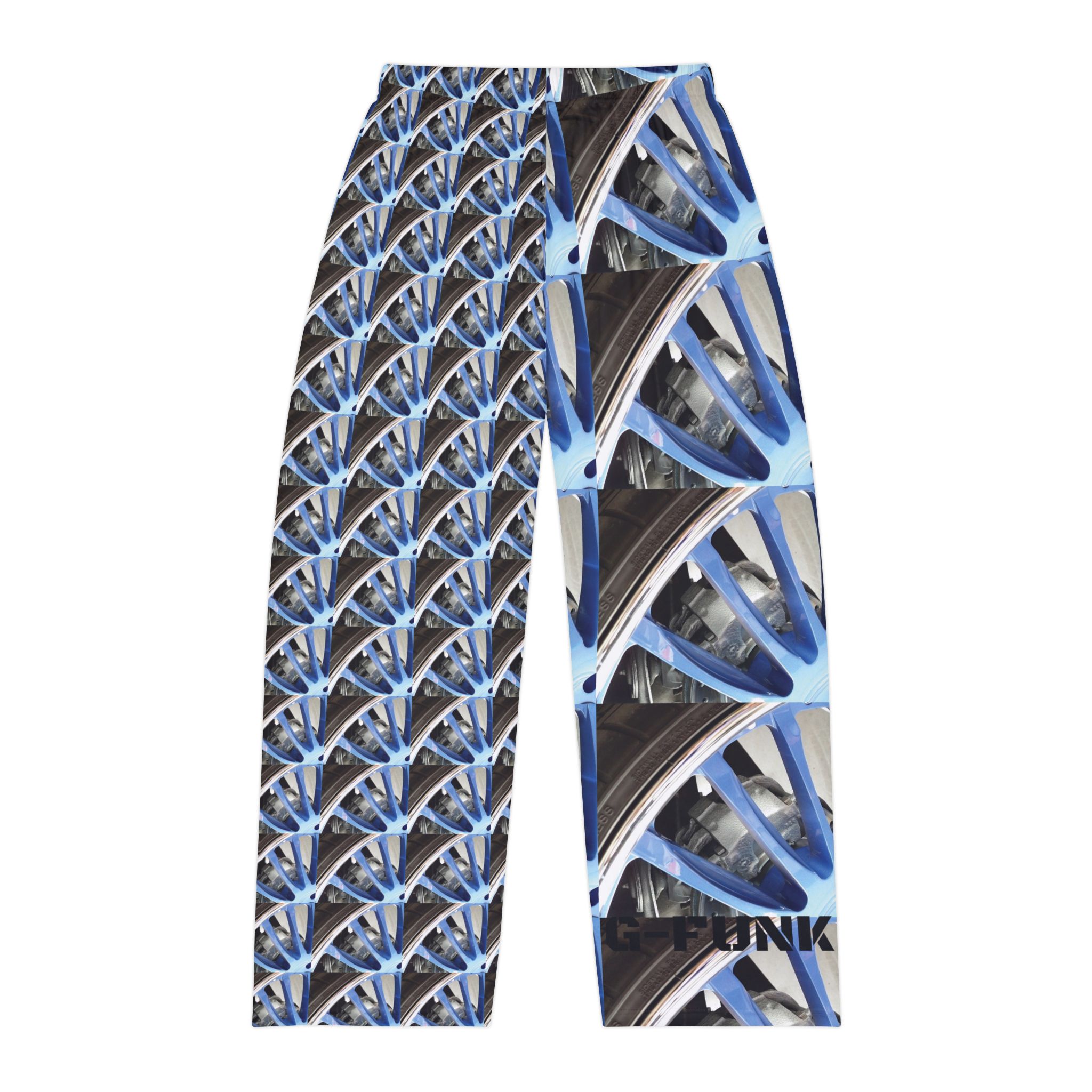 men's beau blue big wheel pajama pants — automotive alloy lounge pants - Image 2