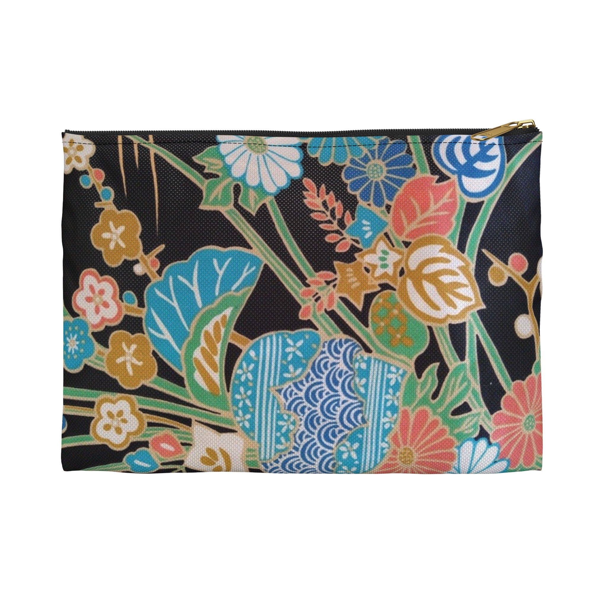 kimono flat accessory pouch — japanese inspired cosmetic bag & tool organizer - Image 9