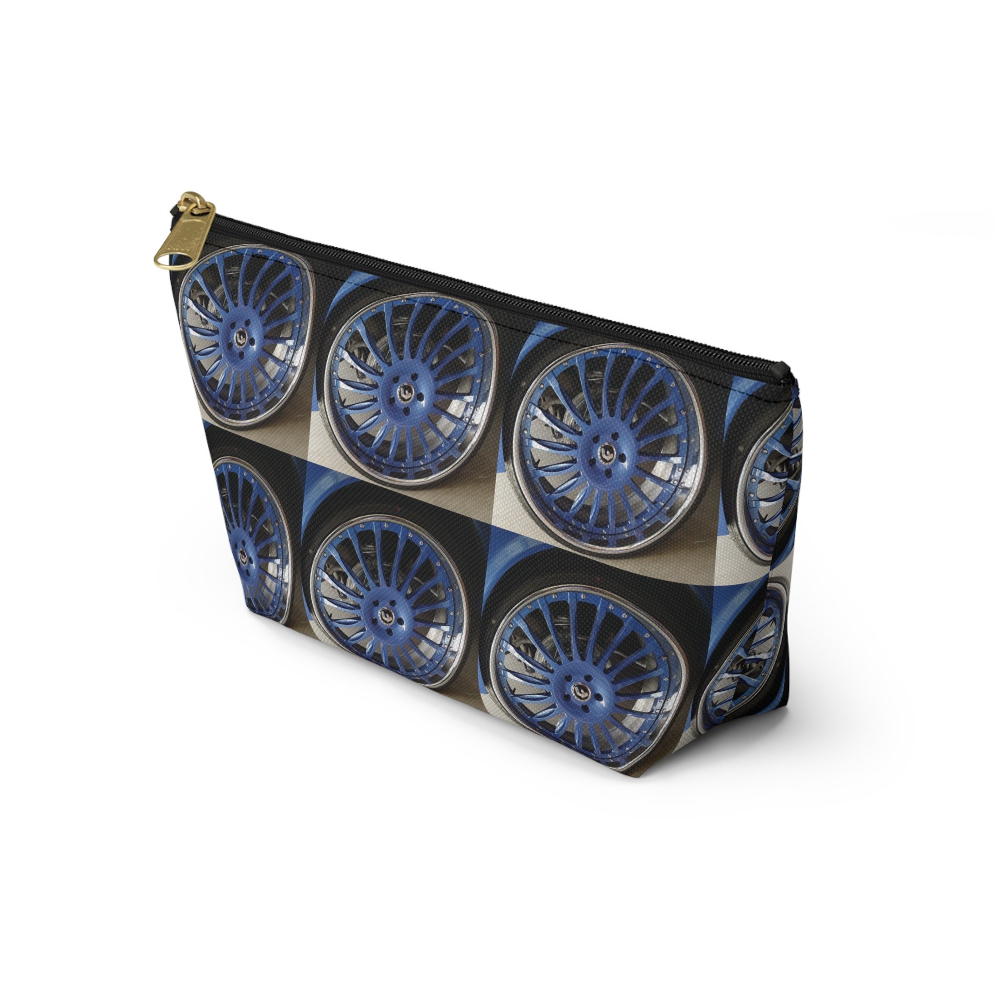 beau blue big wheel makeup & tool organizer — g-body alloy inspired t-bottom accessory pouch - Image 15