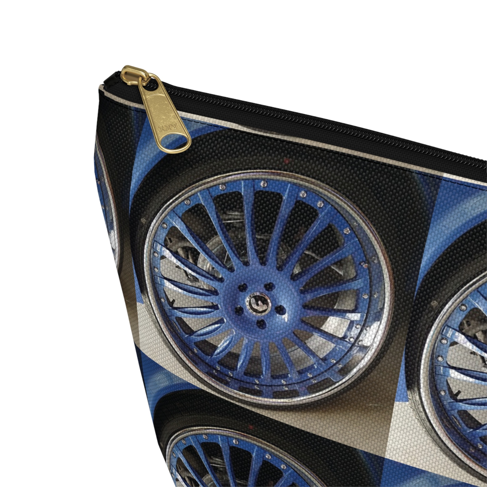 beau blue big wheel makeup & tool organizer — g-body alloy inspired t-bottom accessory pouch - Image 6