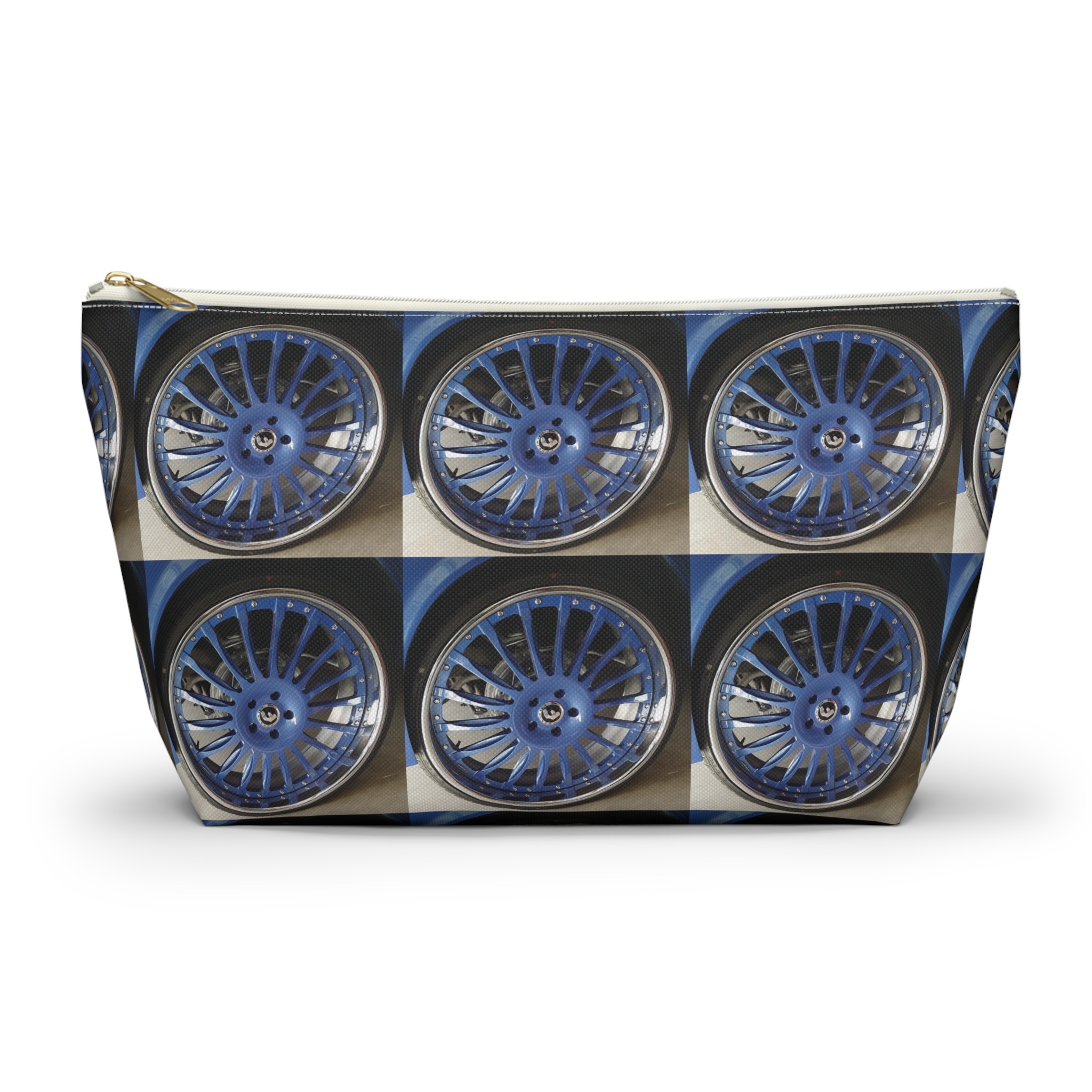 beau blue big wheel makeup & tool organizer — g-body alloy inspired t-bottom accessory pouch - Image 7