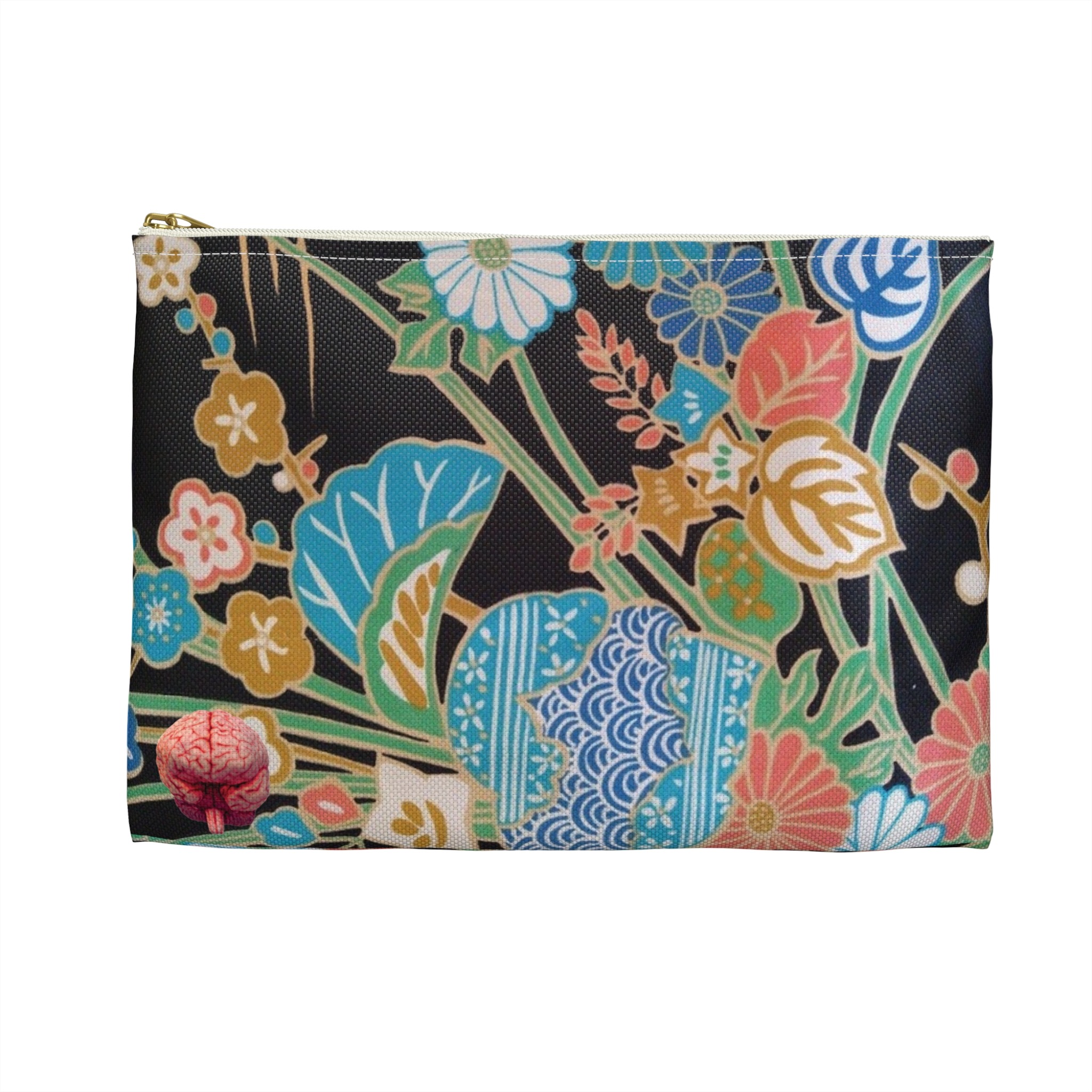 kimono flat accessory pouch — japanese inspired cosmetic bag & tool organizer - Image 14