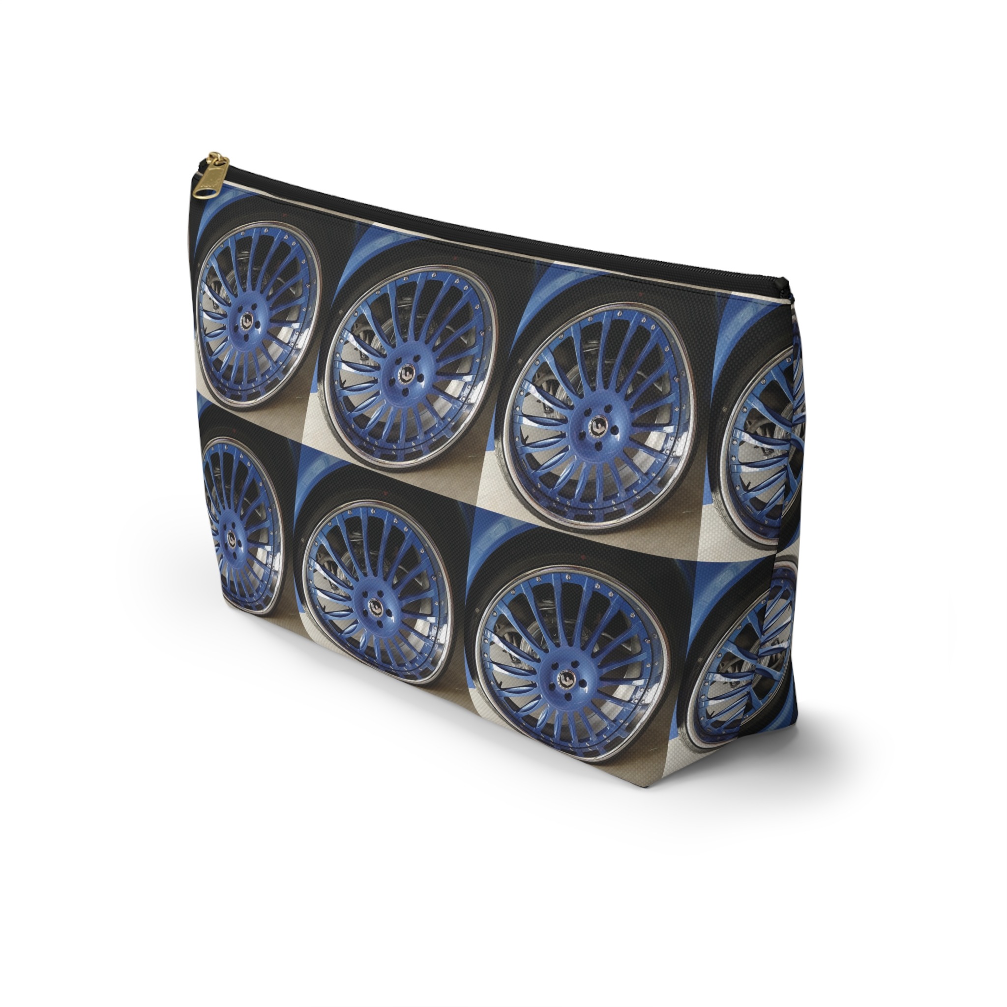 beau blue big wheel makeup & tool organizer — g-body alloy inspired t-bottom accessory pouch - Image 3