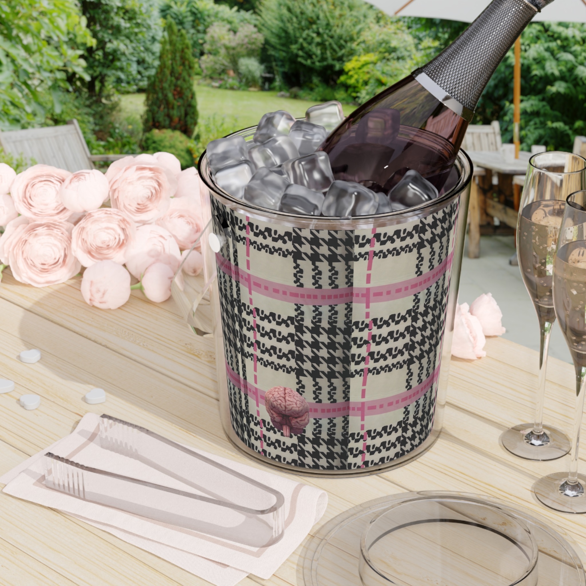 blacklisted ice bucket with tongs