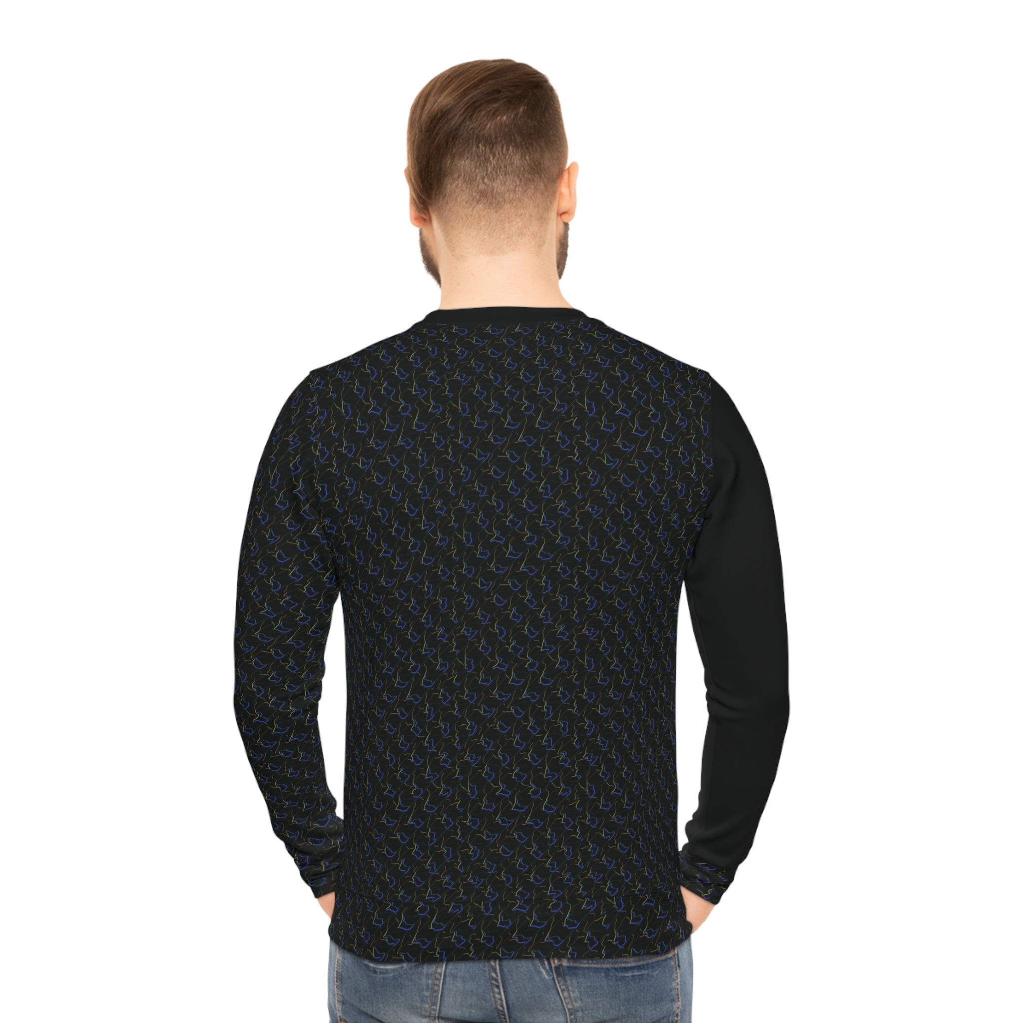 black geo line lightweight sweatshirt - Image 4